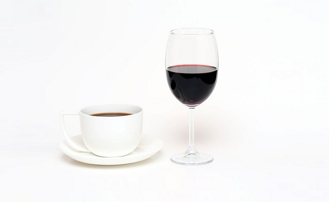 Wine and coffee