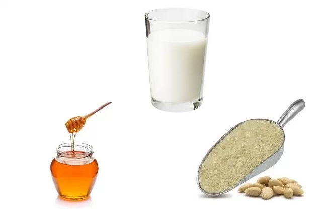 Milk Almond Powder Honey Pack Milk Almond Powder Honey Pack