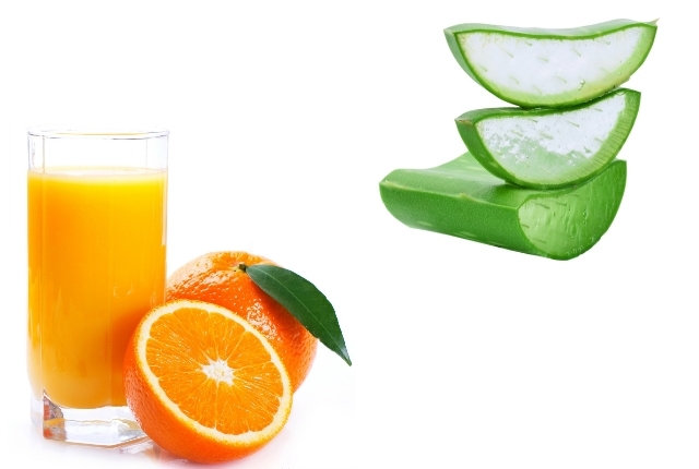 Orange Juice And Aloe Vera Gel Orange Juice And Aloe Vera Gel