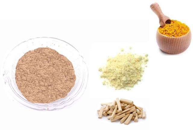 Sandalwood Powder, Gram Flour, And Turmeric Sandalwood Powder, Gram Flour, And Turmeric