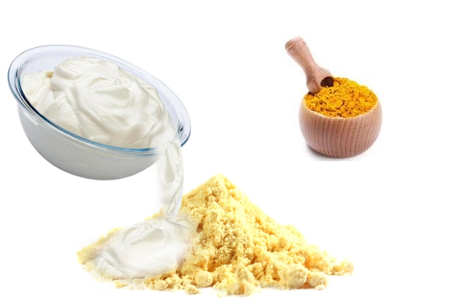 Yogurt Gram Flour Turmeric Yogurt Gram Flour Turmeric